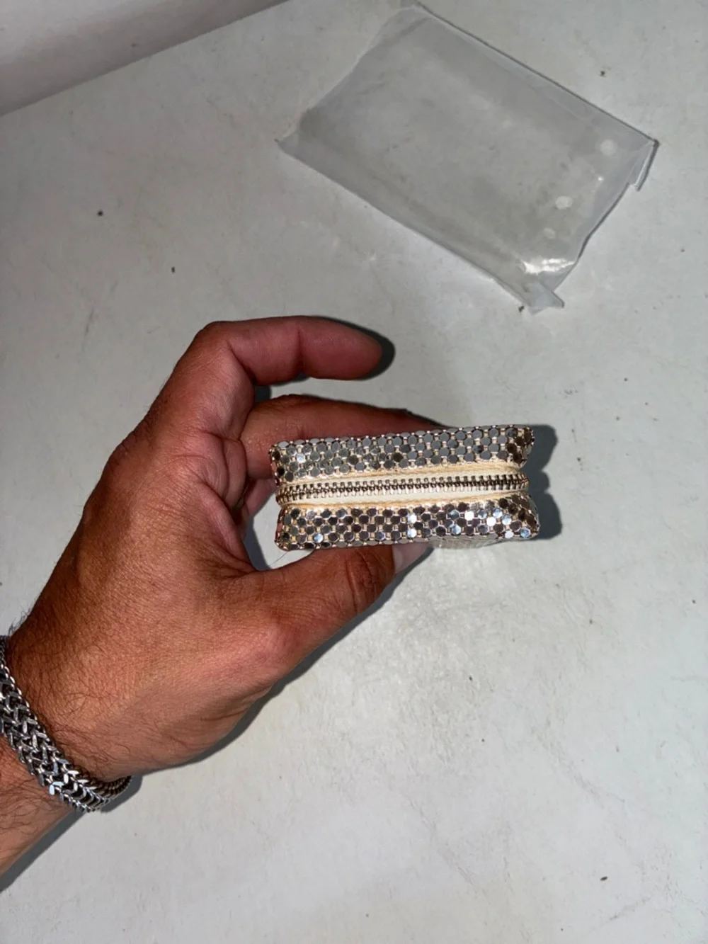 Whiting & Davis Silver Mesh cigarette Case